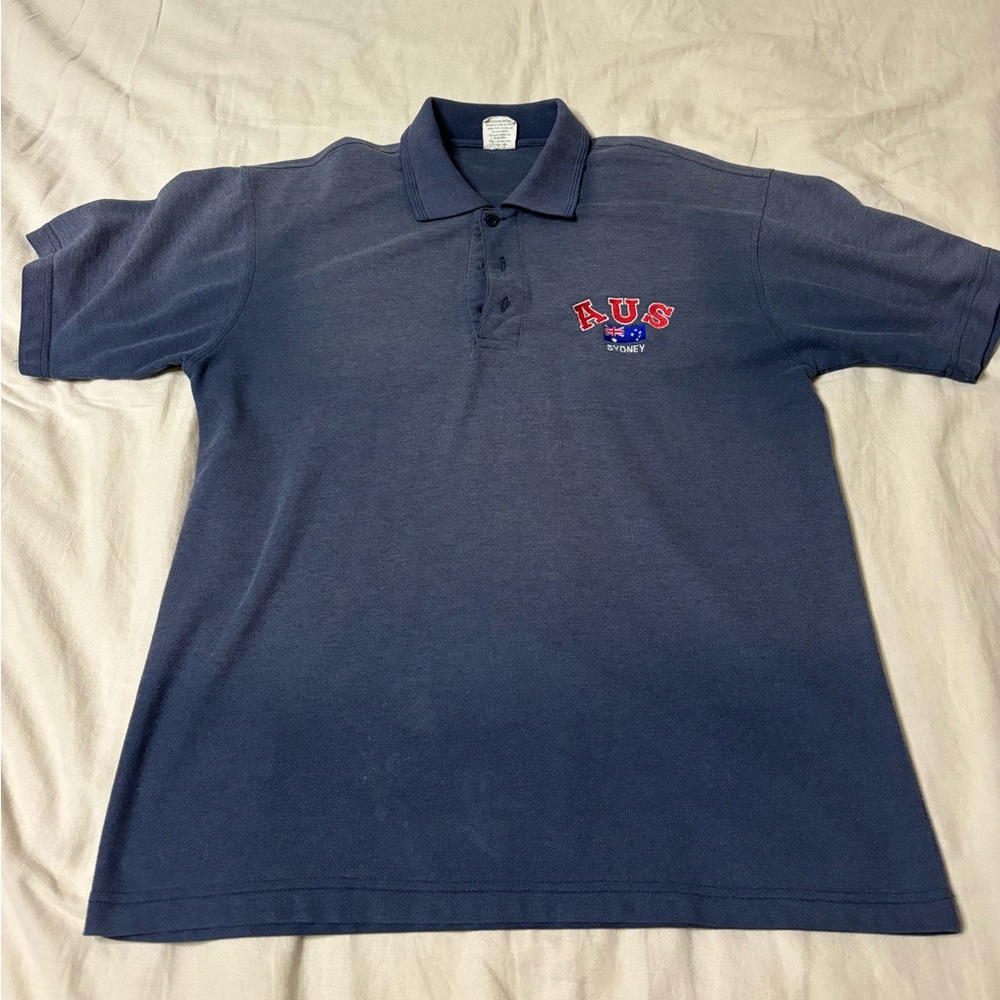 Dark Navy Sydney, Australia Polo Shirt Olympic Sports Brand